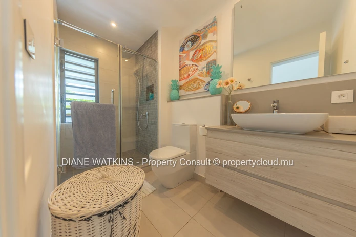 Elevated Sea-View Villa with 4 En Suite Bedrooms, Studio and Lift in Rivière Noire