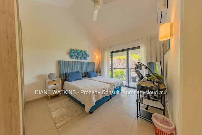 Elevated Sea-View Villa with 4 En Suite Bedrooms, Studio and Lift in Rivière Noire