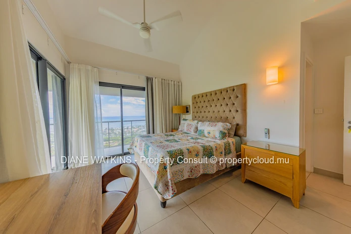 Elevated Sea-View Villa with 4 En Suite Bedrooms, Studio and Lift in Rivière Noire