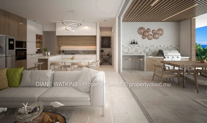 Appartement 3 Chambres au premier étage avec vue Mer à Tamarin