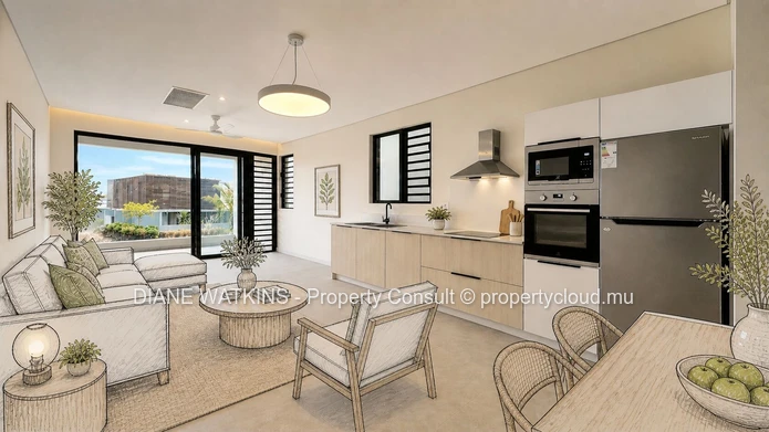 Contemporary R+2 Apartment for Sale in Black River– Elegant Outdoor Living Just Steps from the Shoreline